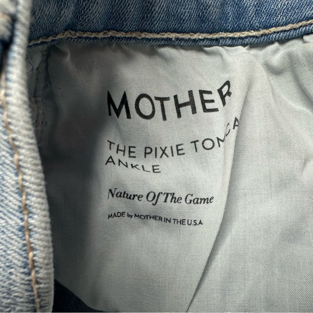 MOTHER The Pixie Tomcat Ankle Jeans In Nature Of The Game 30 10 distressed high - Picture 13 of 16